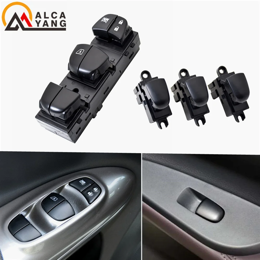set/4pcs Power Window Switch Control Button For Nissan Juke Altima Tiida Sylphy X-Trail Qashqai Rogue 2010-