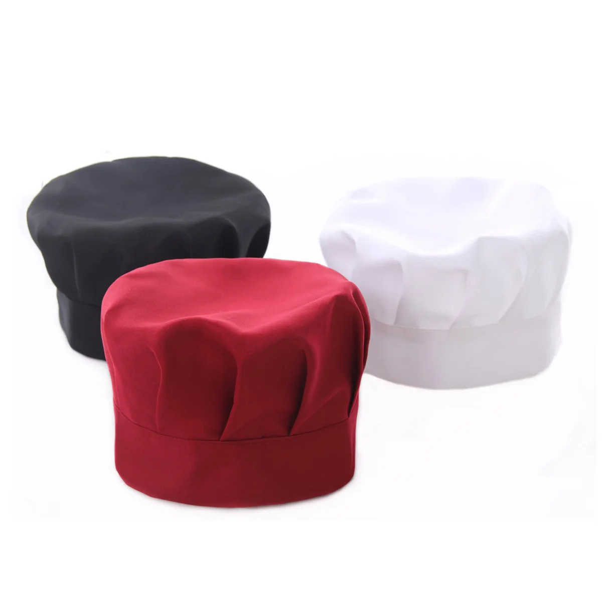 Mushroon Design Gorra de cocina Sombrero de chef de setas Plisado Mob Hombres y mujeres Sombreros ajustables para