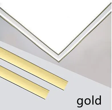 5 meter gouden tape zelfklevende spiegel muursticker waterdichte PVC decoratielijn voor achtergrond muurmeubilair decorsticker