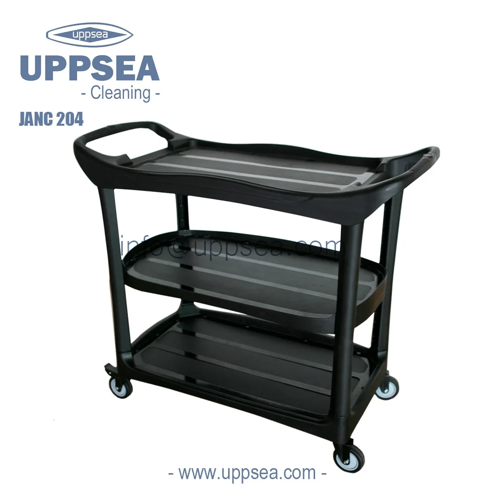 UPPSEA High Capacity Housekeeping Food Trolley Hand Truck