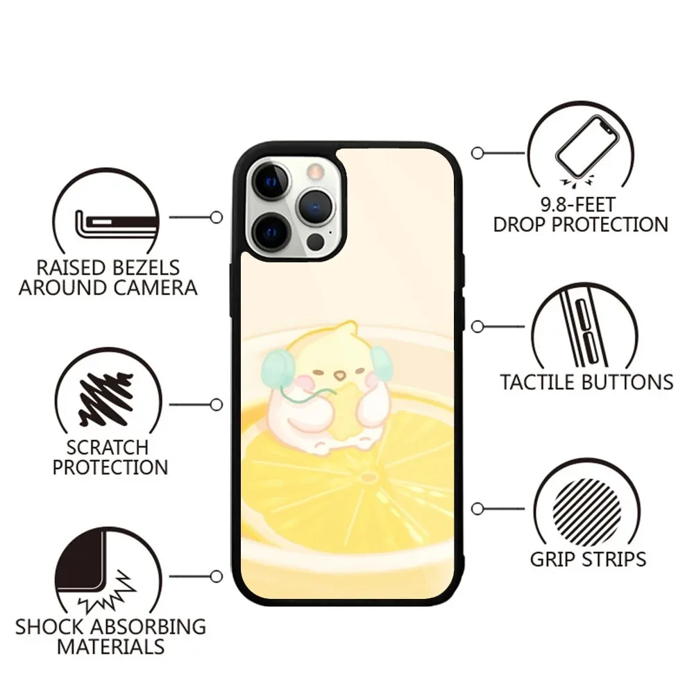 Fruit Lemon Cute  Phone Case Strong Magnetic For IPhone 15,14,13,Pro,Max,Plus,11,12,Mini For Magsafe Wireless Charging