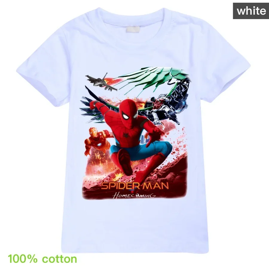 Kinder Cartoon Spider Man T-Shirt Baby Jungen Mädchen Baumwolle Kurzarm T-Shirt Sommer Teen Kleidung Kinder Tops T-Shirts Outfit Pyjama