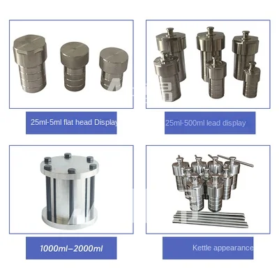 5-500ml Hydrothermal Autoclave Reactor with PTFE Chamber Hydrothermal Synthesis