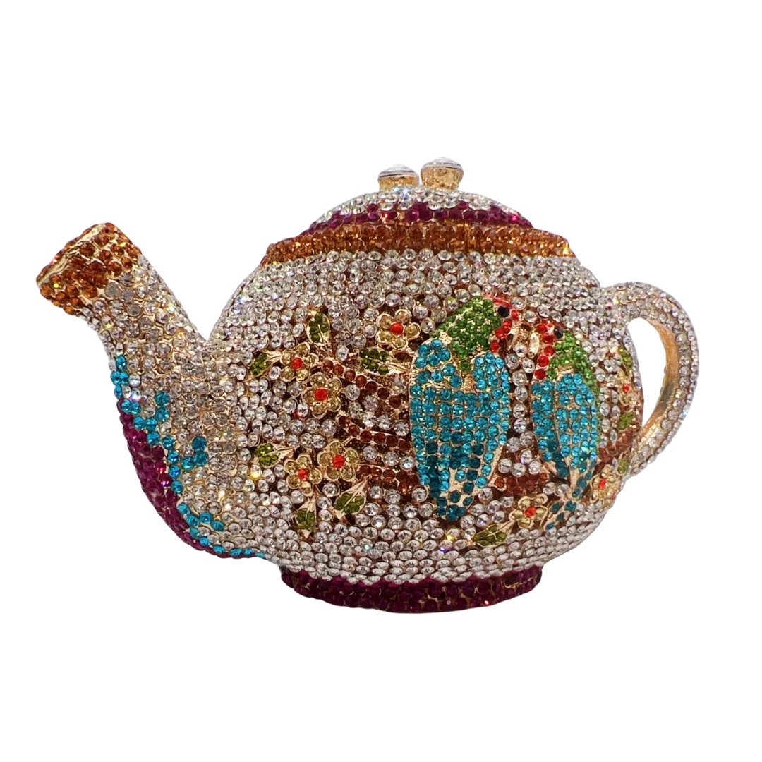 

Novelty Teapot-Shaped Evening Clutch, Unique 3D Sculptural Party Purse for Women, Conversation Piece, Wholesale