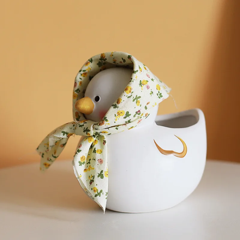 Creative Succulent Ceramic Flowerpot Cactus Succulent Plant Pot Oil Duck Home Homestay Desktop Balcony Decoration Ornament