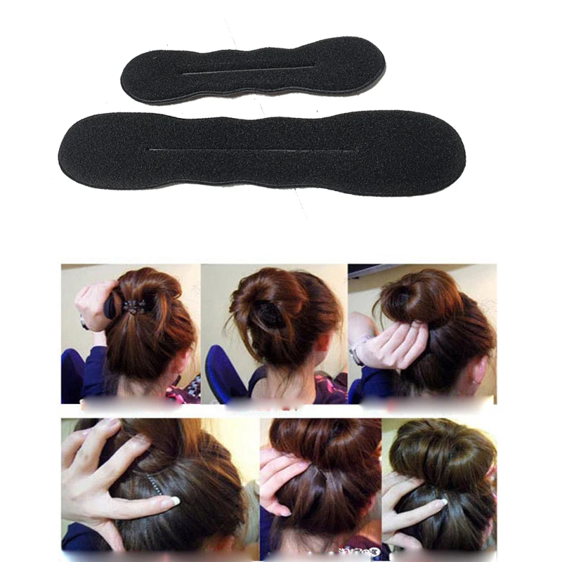 Fashion Hair Braid Maker Styling Tools Plastic Loop Styling Tools Black Magic Sponge Bun Maker Tools Hairpin DIY Hair Accesories