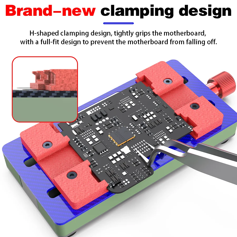 JITONGXUE KJ-02 Universal Carbon fiber fixture Mainboard Chip PCB Board CPU Hard Disk IC High Temperature Resistant Manual Clamp