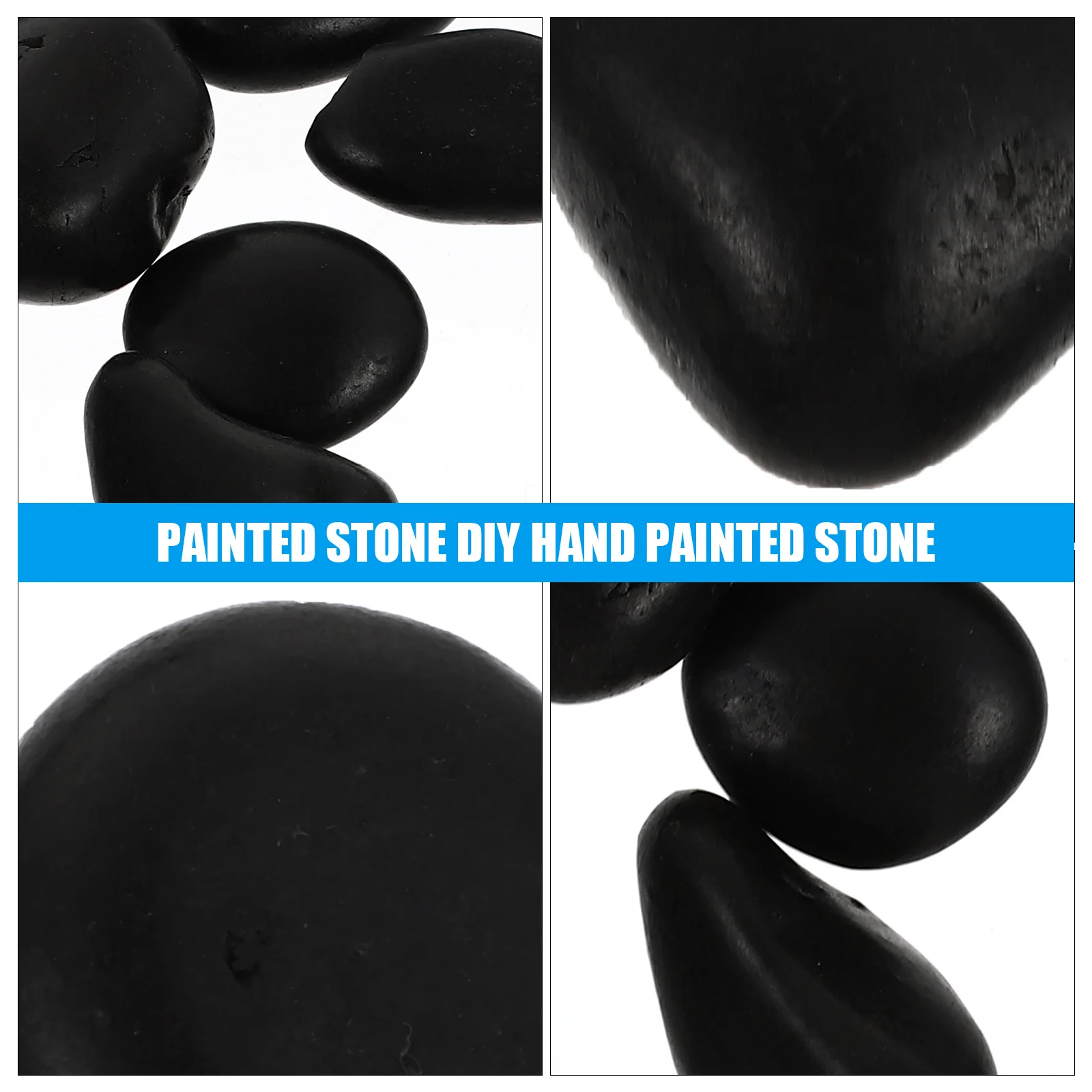 

16Pcs DIY Painting Smooth Stones Drawing Pebbles Craft Rocks Artistic Flat Stones for Home Garden Decoration