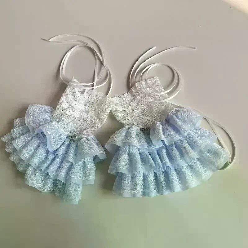 سترة الفتيات الإناث مزينة الأكمام وهمية الجوف خارج الكروشيه الأزهار الدانتيل القرن الأصفاد التطريز الإنتفاضات المرنة #6