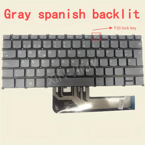 Yoga 7-14ITL5 Spanish Backlit Keyboard for Lenovo IdeaPad 3-14IAU7, 5-14ABA7 14IAL7, 5Pro 14ITL6 14ACN6 14ARH7 14IAP7