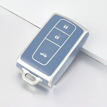 Pouzdro na klíče od auta TPU, kryt na klíče od auta pro 4 tlačítka Toyota Prius Camry Corolla CHR C-HR RAV4 Land Cruiser Prado Fob Keychain Příslušenství 10 nejlepší prodej Kryt klíče od Toyoty Prius - №4