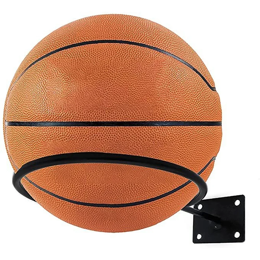 Wall-Mount Ball Racks Iron Basketball Storage Display Holder Football Rugby Hanging Stand Space Saving for Living Room Decor