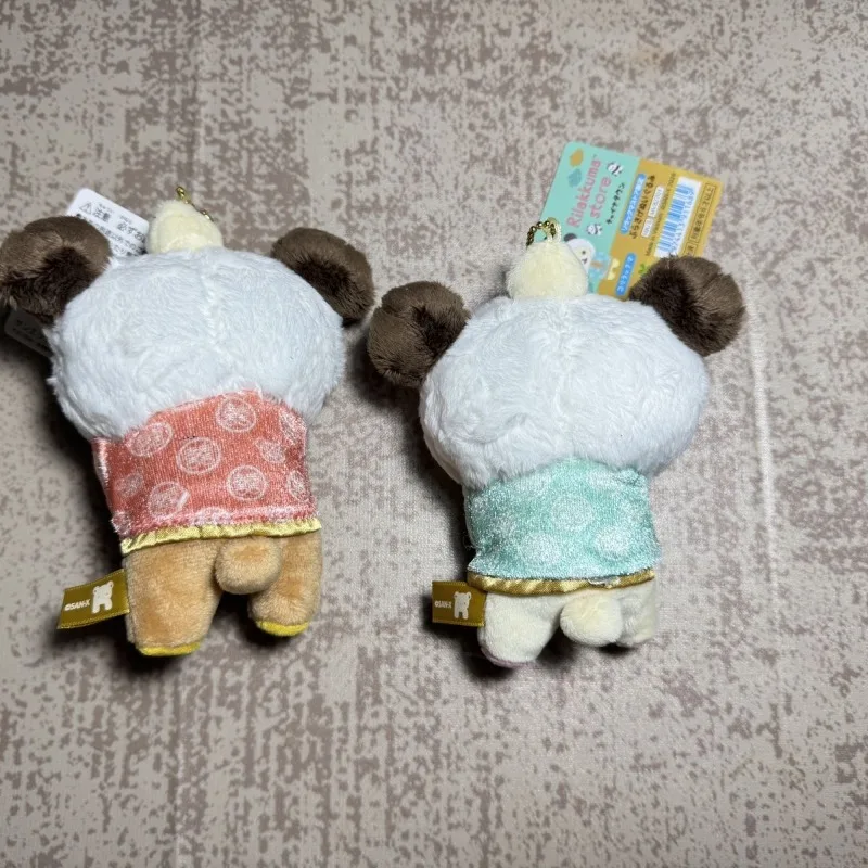 Rilakkuma Kimono Panda Head Plush Pendant Pastoral Style Niche Car Mount Super Cute