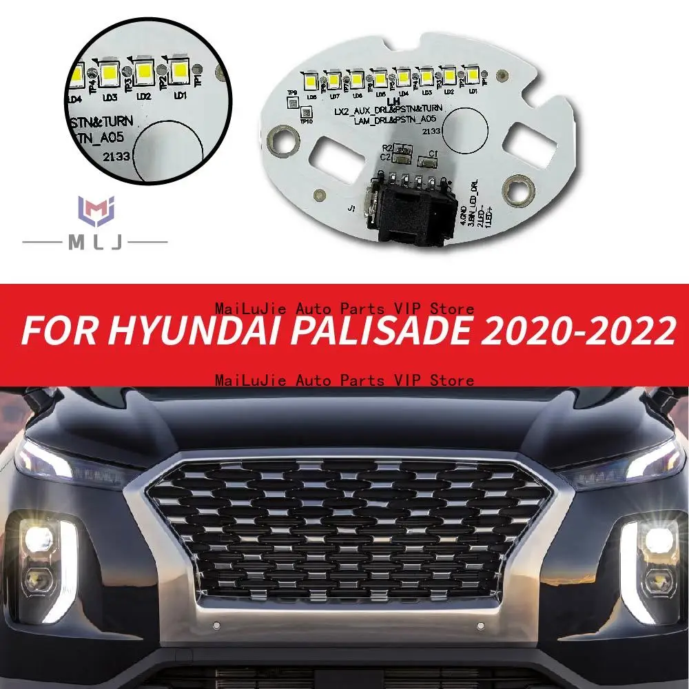 

For 2020-2022 HYUNDAI PALISADE White Angel Eye LED DRL Chip DaytimeRunning Light Module White Light Source Car Accessories