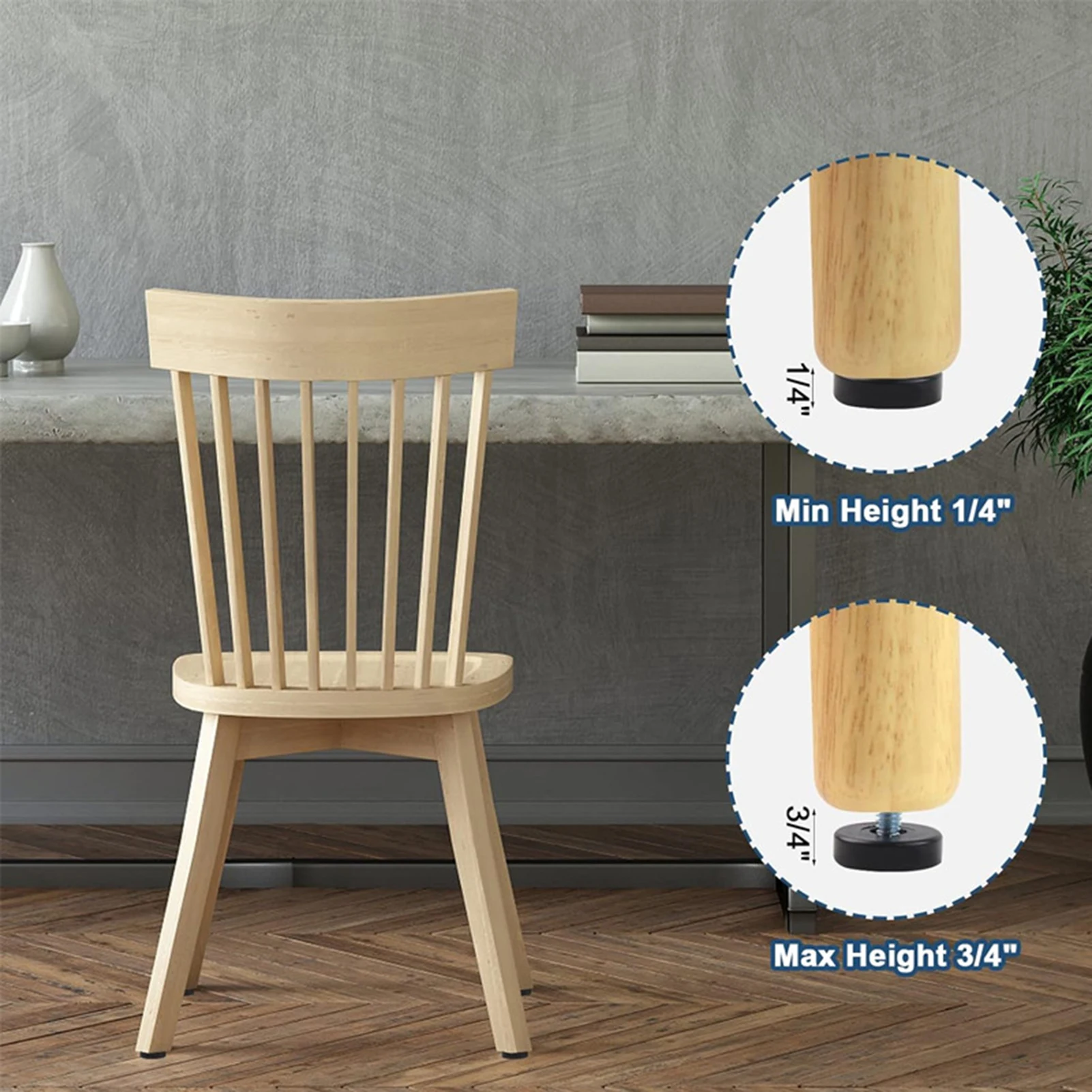 12Pcs Adjustable Foot Pad Anti Slip Floor Protection Mat Table Chair Furniture Leg Cover Home Hardware Glide Leveling Foot Pad