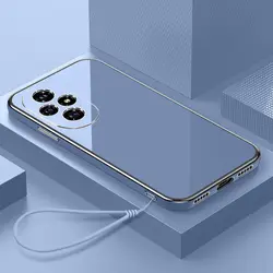 For Honor 200 Case Honor 200 Phone Case Straight frame Square Plating Silicone Back Soft rubber protective cover