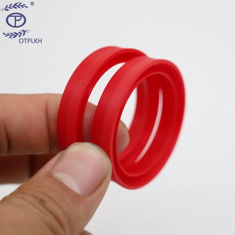 Y-type cincin segel poliuretan PU segel merah y-ring piston rod sealing tidak standar suku cadang berbentuk pabrik disesuaikan