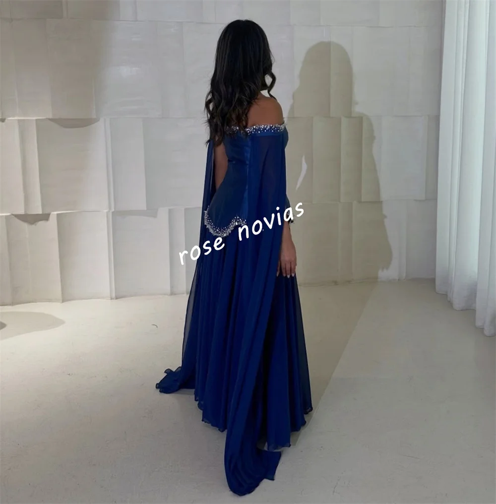 تخصيص Charmeuse الطية البريق خارج على الكتف ألف خط فستان طويل مفصل مناسبة رسمية حفلة موسيقية حفل زفاف ثوب للنساء