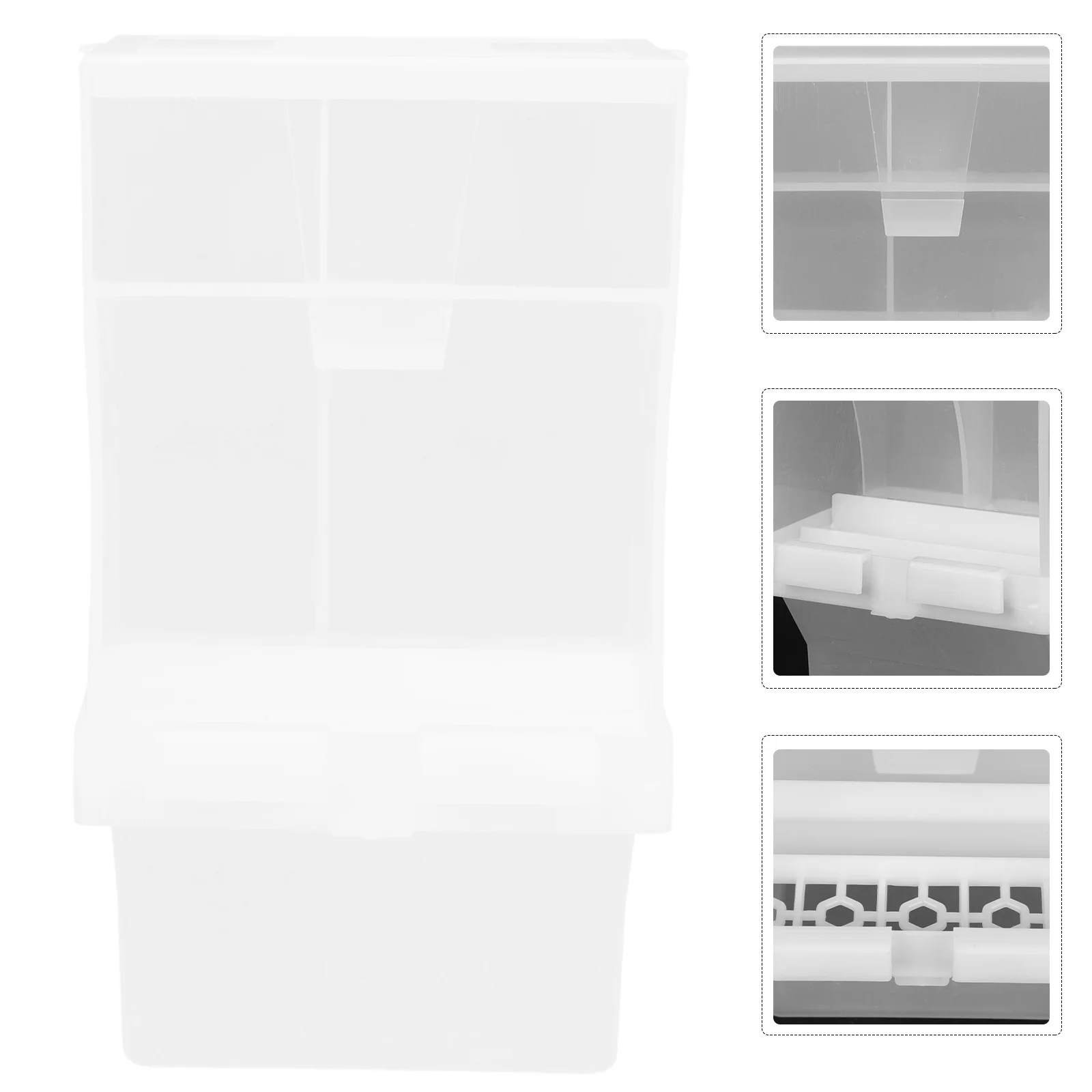 

Automatic Bird Feeder Convenient Arc Sliding Design Sift Proof Food Container Bird Cage Feeder Spill Proof Durable Easy Clean