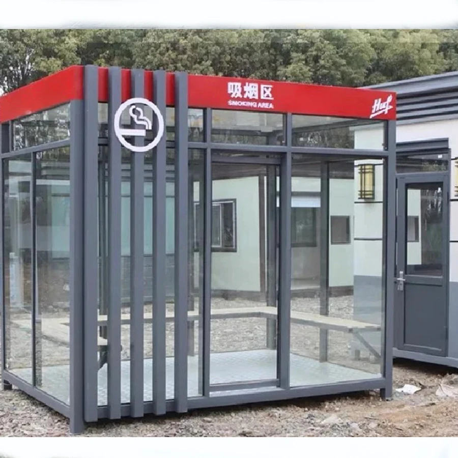 

Fast Installation Police Customize China Shandong Soundproof Booth Guard House SmokingCompact Smoking BoothTemperature Resistant