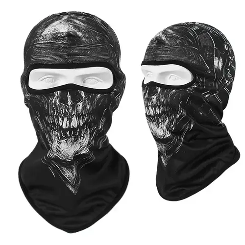 3D Skull Mask Balaclava Cap Breathable Motorcycle Riding Full Face Scarf Outdoor Men Head Cover Cycling Headgear Neck Gaiter Hat - Image 13