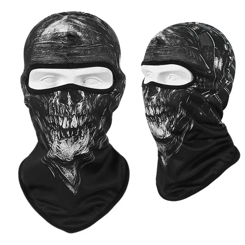 3D Skull Mask Balaclava Cap Breathable Motorcycle Riding Full Face Scarf Outdoor Men Head Cover Cycling Headgear Neck Gaiter Hat - Image 13