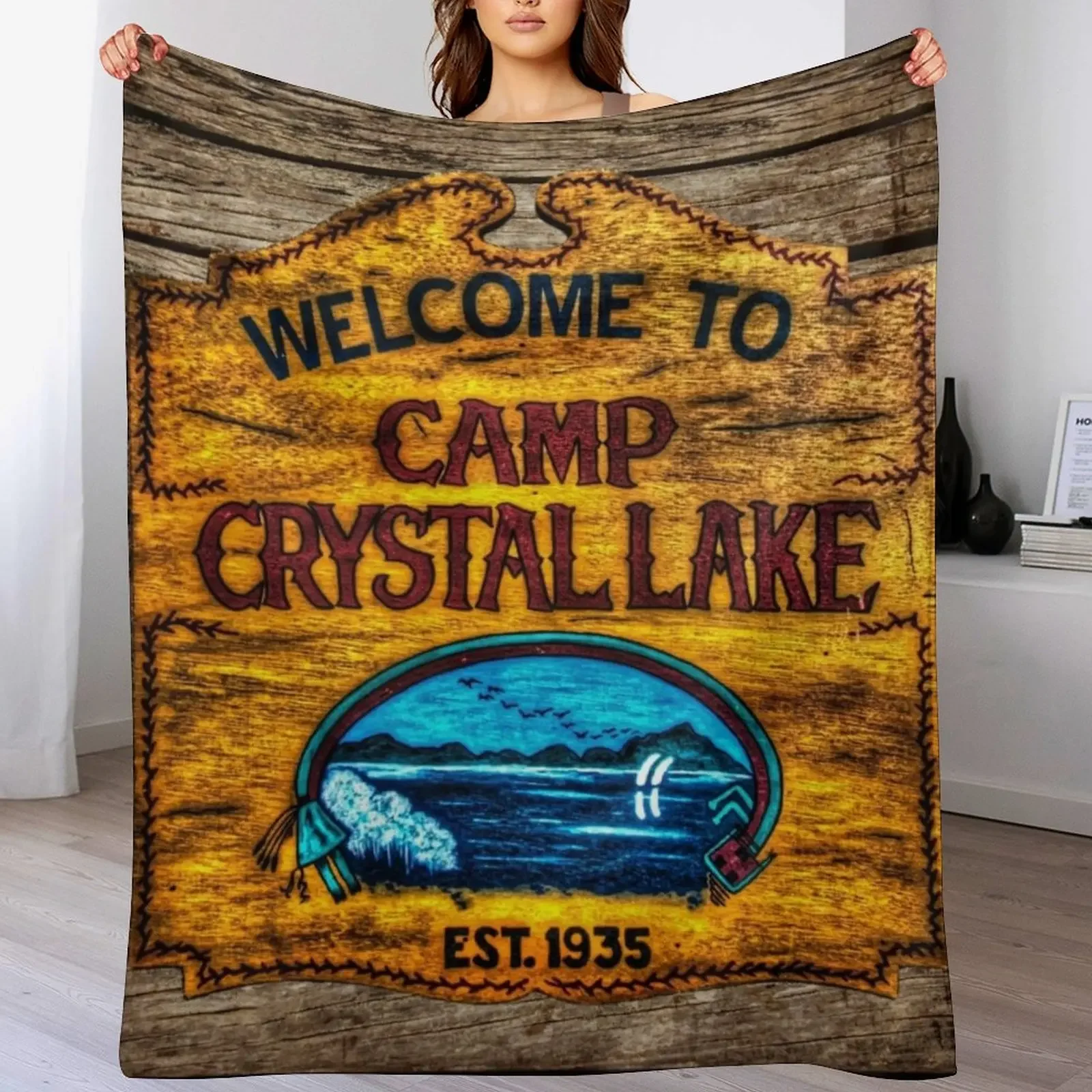 

Camp Crystal Lake Throw Blanket Luxury Thicken Soft Beds halloween Kid'S Blankets