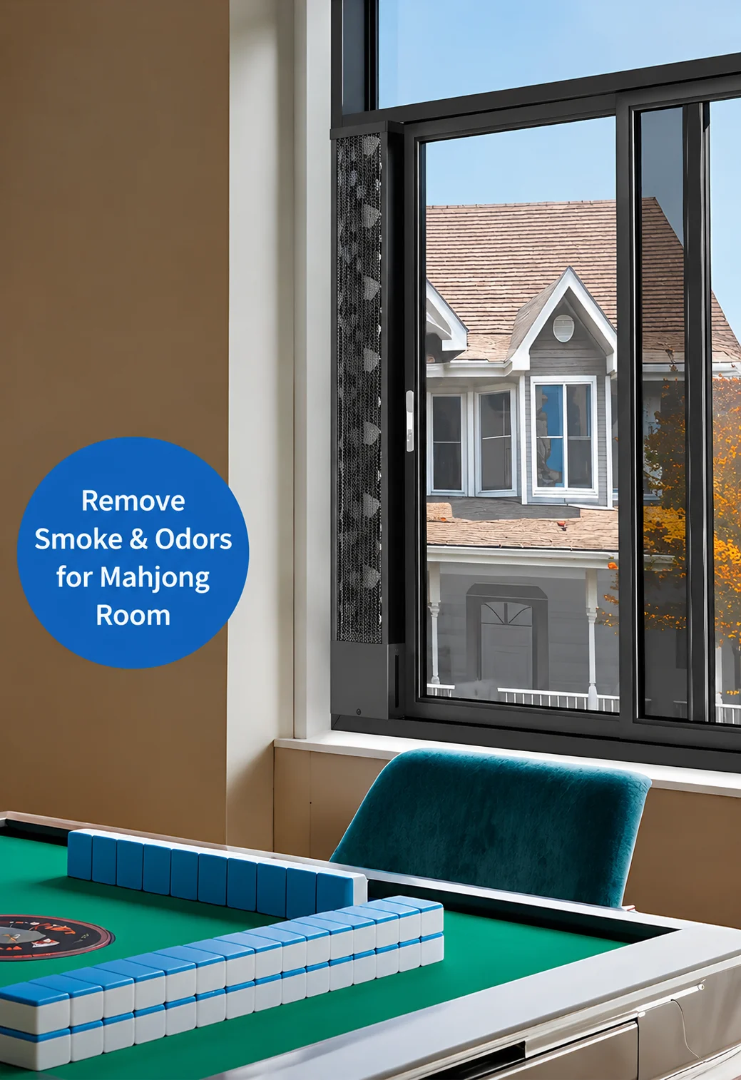 Electric silent window exhaust fan with ball bearings - removable, adjustable and energy efficient