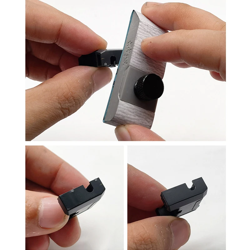 MOSHI Model No-Glue Sandpaper Sander 3 Angles For Flat sanding, small parts sanding, angle sanding, multiple uses