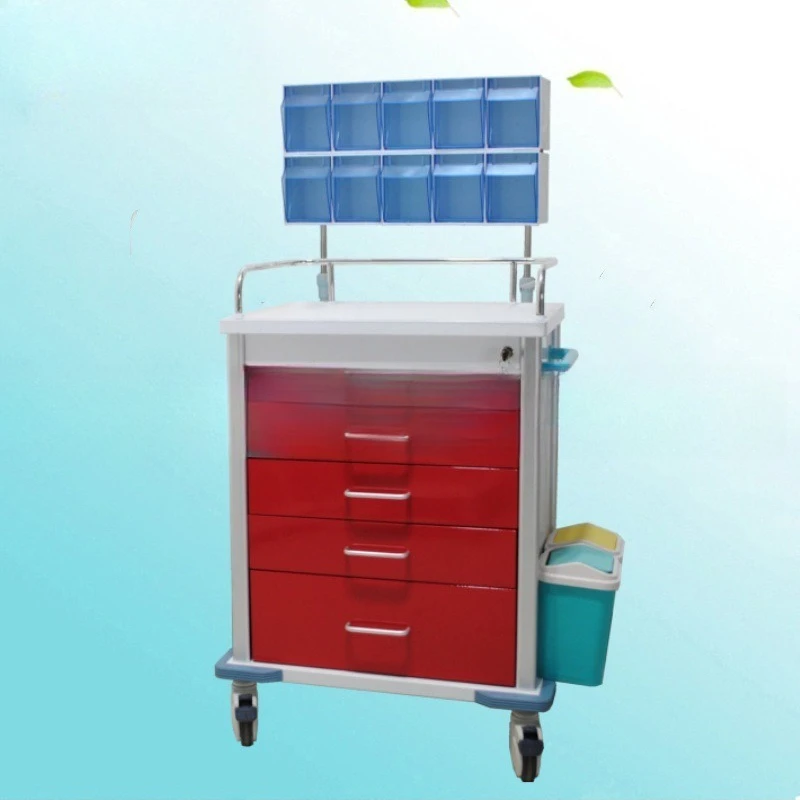 

Medical surgery, narcotic drugs, equipment, cart, five drawers, emergency rescue, emergency cart