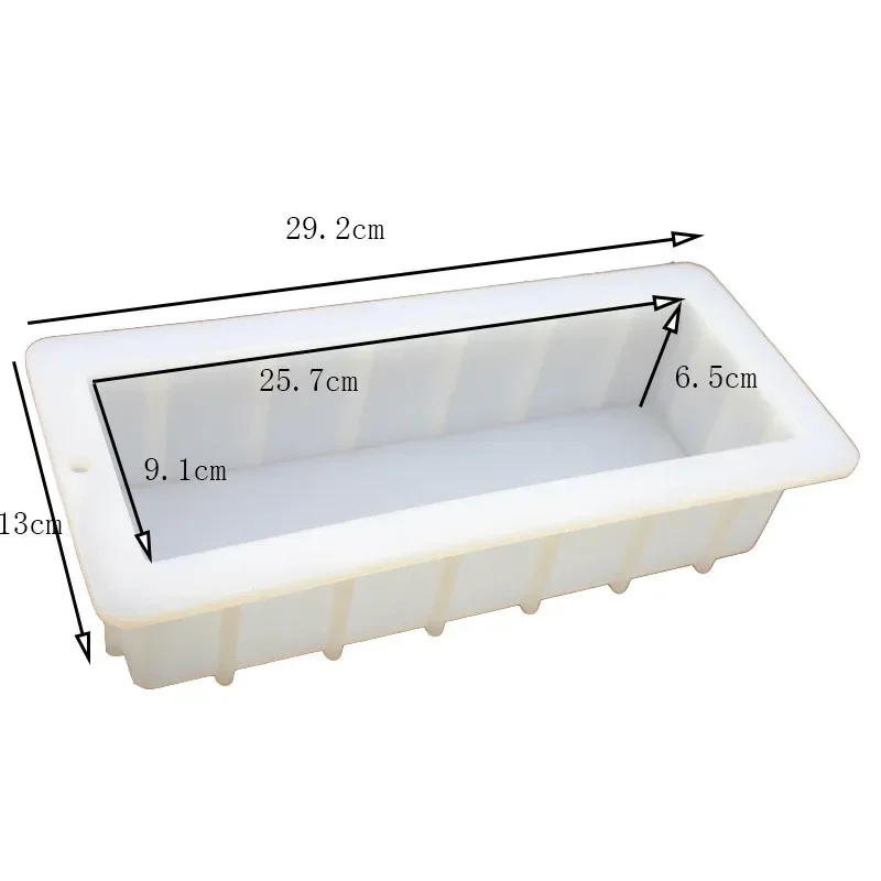 1.5L Silicone Soap Mould Rectangular Toast Loaf Mousse Cake Molds DIY Homemade Foam Soap Making Tool Supplies for Kitchen Baking