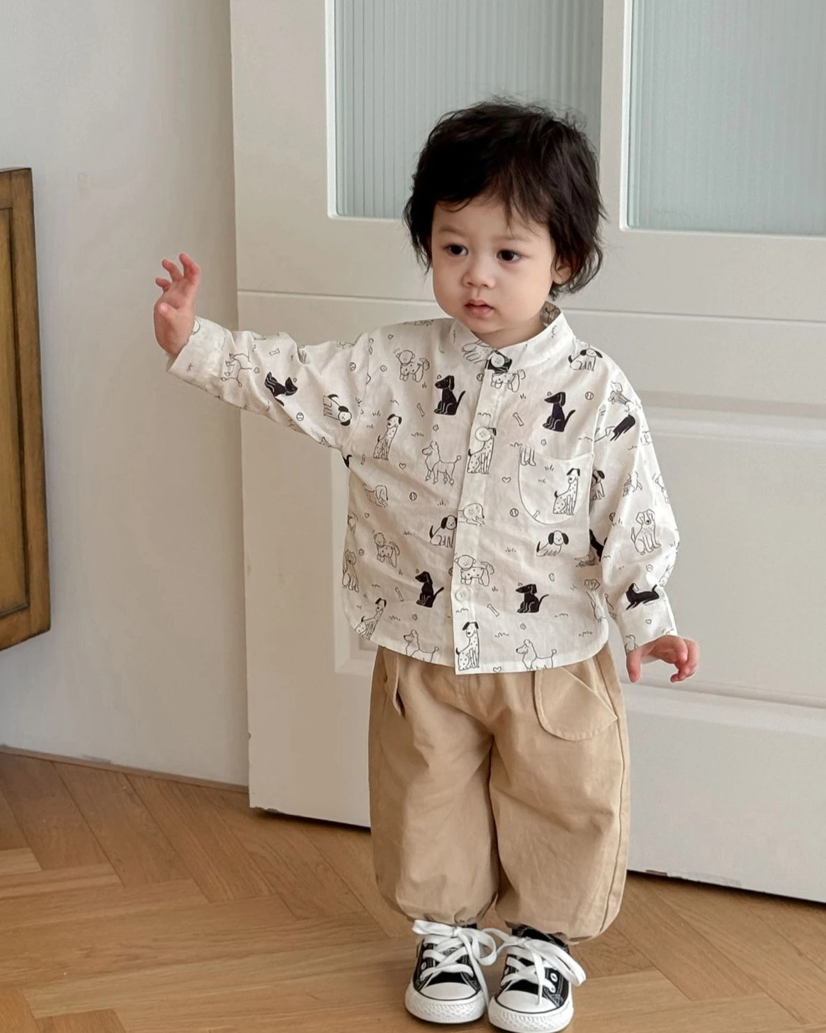 

Children Cartoon Shirt 2025 New Spring Autumn Boys Full Print Shirt Baby Stylish Autumn Long Sleeve Top