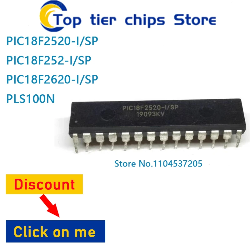 1PCS~5PCS/LOT  PIC18F2520-I/SP PIC18F252-I/SP PIC18F2620-I/SP PLS100N DIP 100% NEW