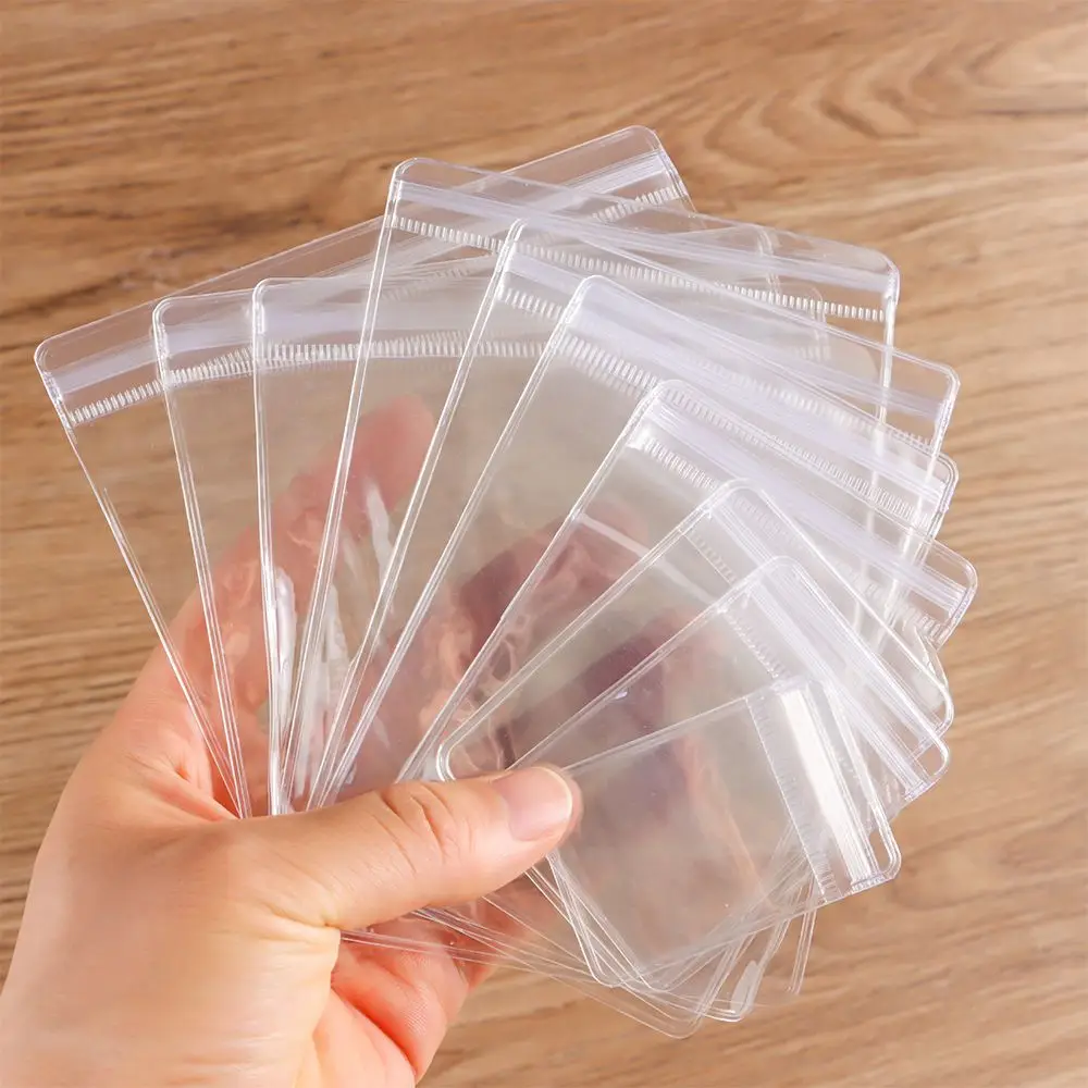 100 Stück PVC selbstdichtende Kunststoff-Schmuck-Druckverschlussbeutel, wiederverschließbar, dick, transparent, mit Druckverschluss, Geschenkverpackung, Aufbewahrungsbeutel