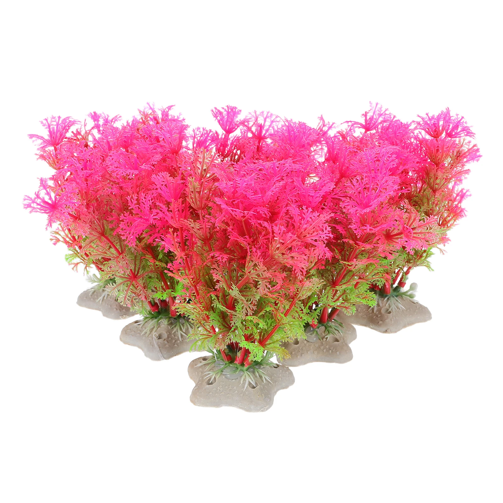 

6pcs Realistic Plastic Landscape Fish Tank Decorations For Freshwater Aquariums Reptile Habitats Lifelike Artificial Water