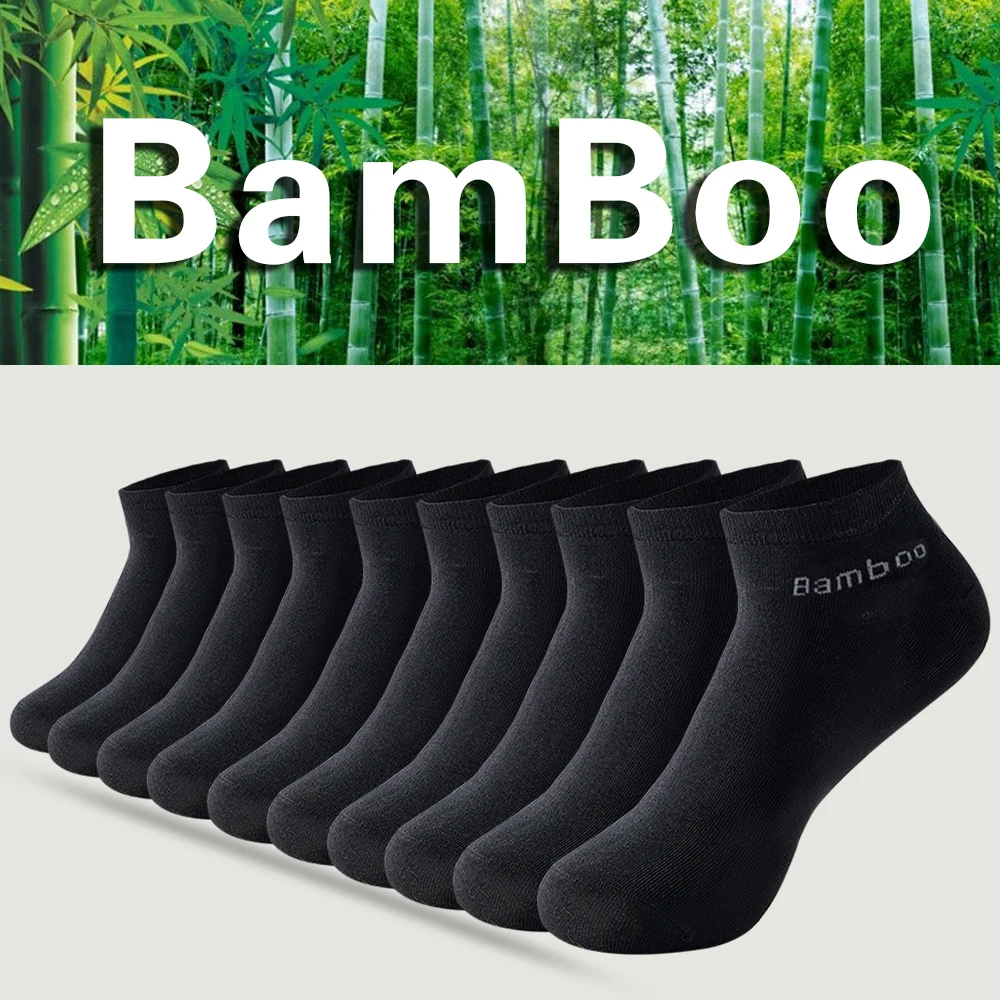 5 Paar hochwertige Herren-Söckchen aus Bambusfaser, Business-Casual, formelle Socken, kurze, desodorierende Socken für Herren, Geschenk – Detail 2