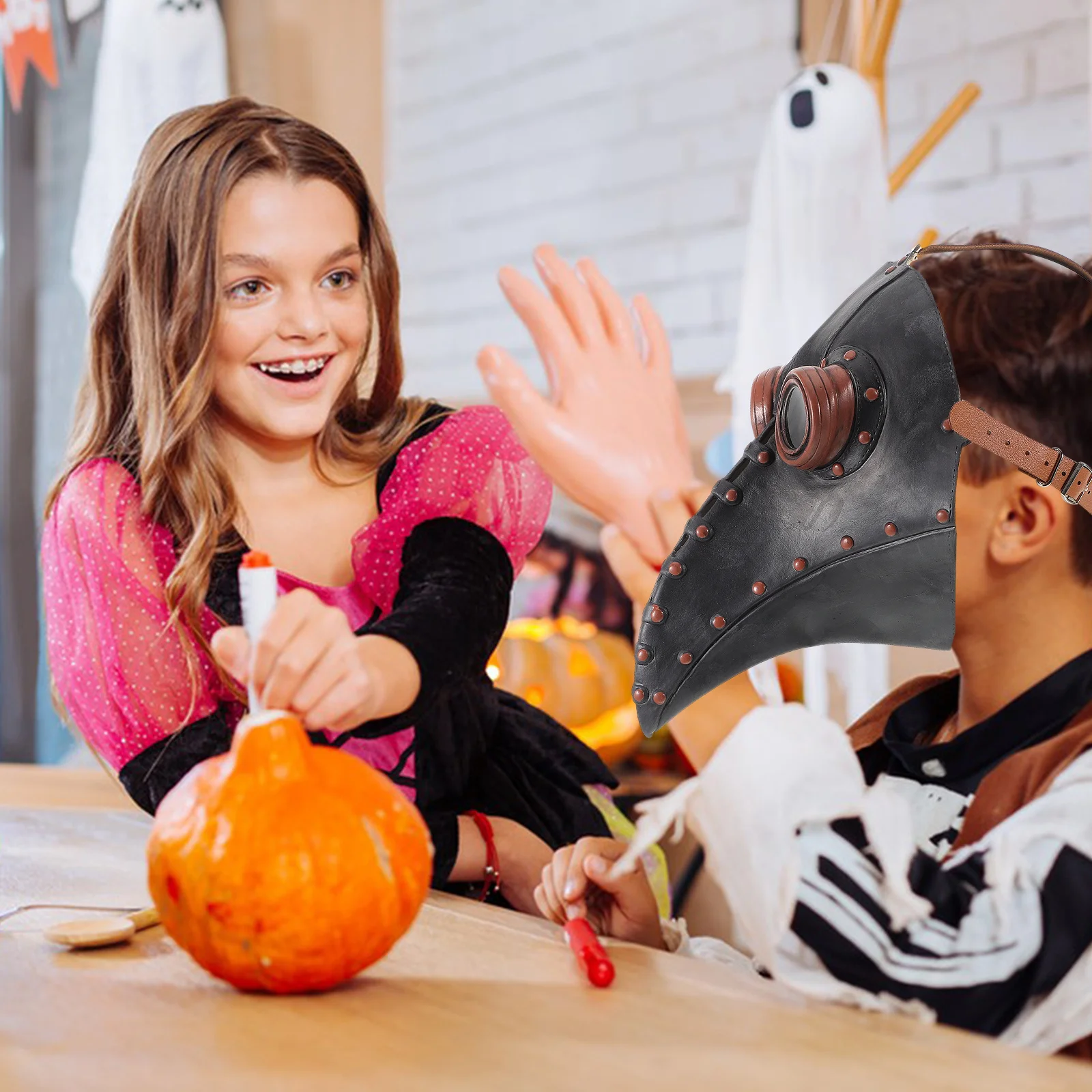 

Beak Mask Paper Material Durable Safe Chic Design For Festival Performance Use Creative Kids Imagination Gift Halloween Party