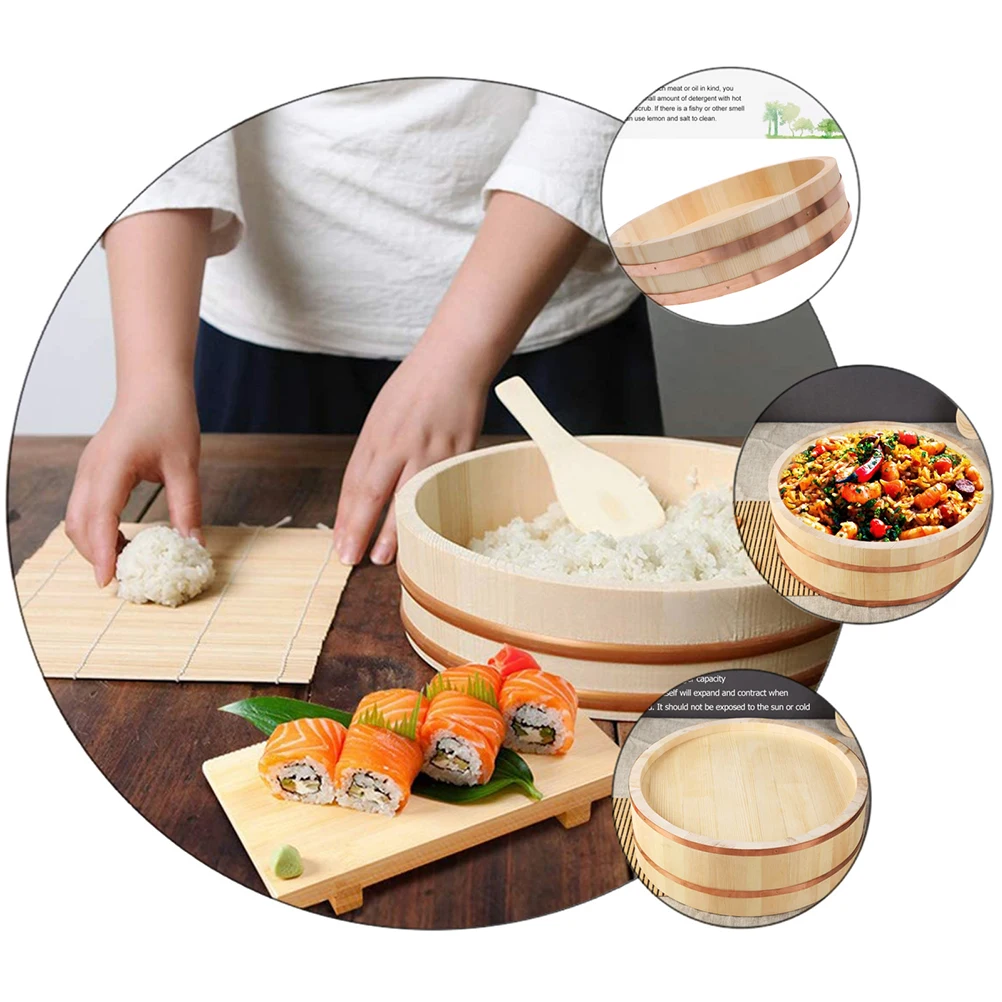 

Sushi Rice Bucket Boat Shape Deluxe Auto Korean Mixing Japanese Style with Cover