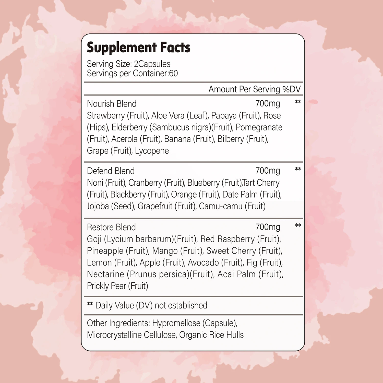 Daily Fruit Supplement -  Balance of Daily Nature Fruits & Vegetables, Antioxidants, Supports Energy and Digestion