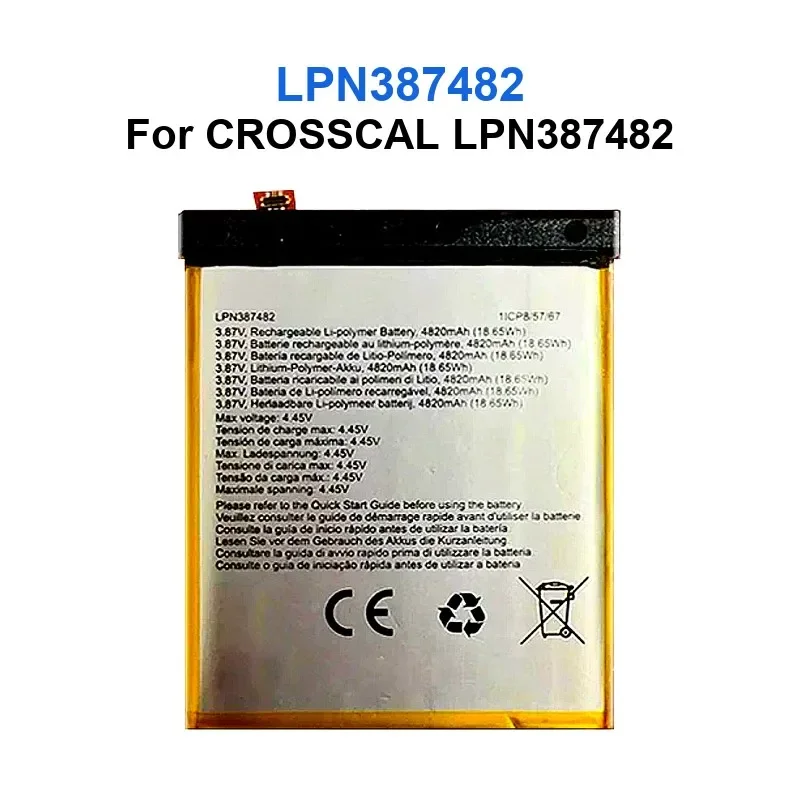 

4820mAh LPN387482 Mobile Phone Battery For CROSSCAL LPN387482 High Quality