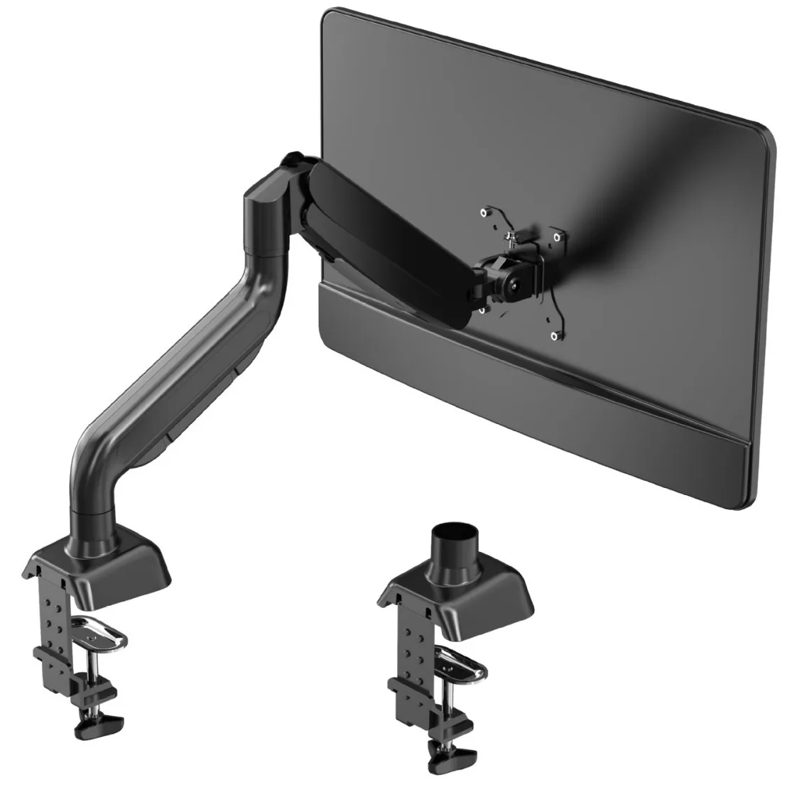 The computer monitor stand is suitable for 17-27 inch desktop monitors. The support arm is equipped with a built-in gas spring