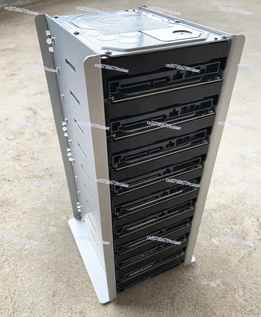 Hard Drive Bracket Cage Box Stacked with All Aluminum Alloy, 12cm Fan Shock-absorbing Nail Installation3.5-inch 2.5-inch