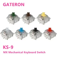 Gateron Switches Teclado mecánico KS-9 3 pines Rojo Marrón Azul Verde Blanco RGB Silencioso Clicky Linear Tactile Compatible Cherry MX