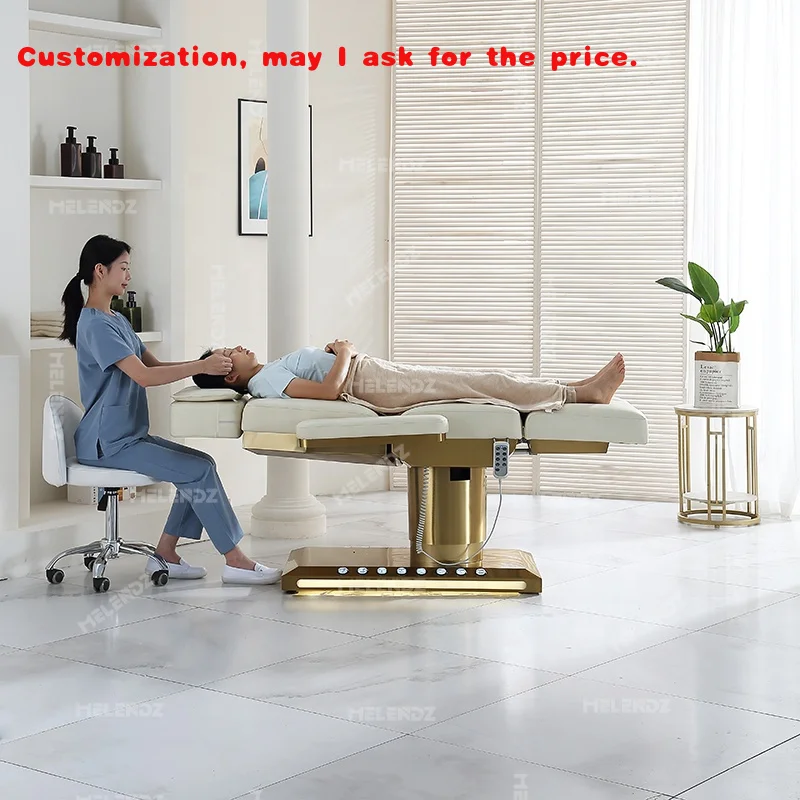 custom.Cosmetic Exam Stretcher Extension Bed Treatment Procedure Beauty Salon Dermatology Chair Examination Massage Table