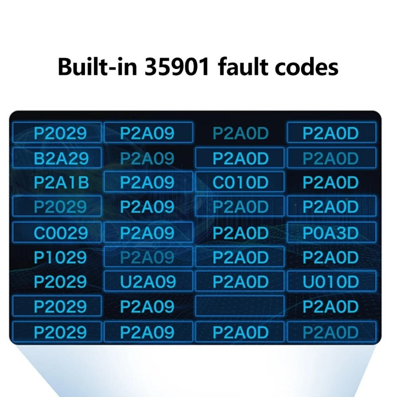 V520 Automotive Engine Diagnostic Tool with Onboard Display, Front Controls, and Integrated Cable for Preliminary Vehicle Fault