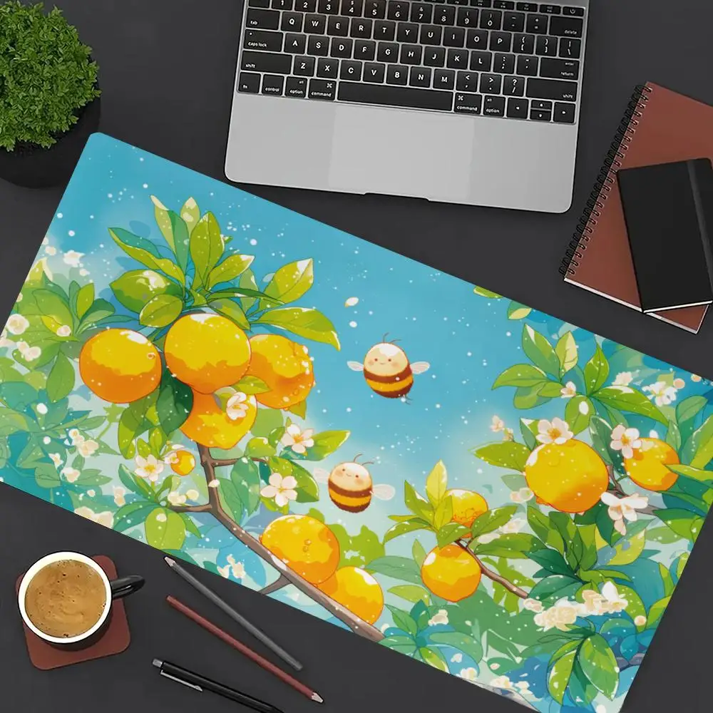 

Cute Cartoon Bee Magic Party Game Mat Durable Rubber for MTG & TCG Games 35X60 Mouse Pad Offices Desk Mats Party Friendly Design