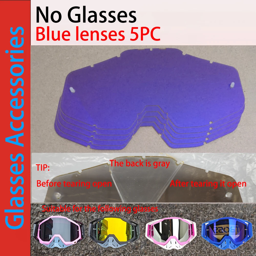 Akcesoria motocrossowe Torba na okulary Wymienne soczewki Przezroczyste zapasowe soczewki Bezpieczeństwo Szybki demontaż Soczewki Sprzęt do okularów Przezroczysty