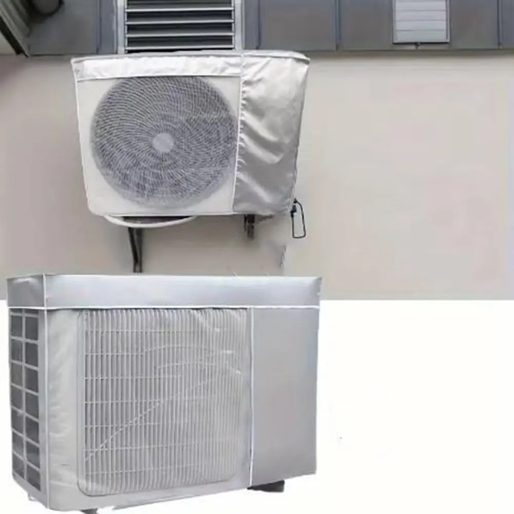 Oxford Cloth Outdoor Air Conditioning Cover Waterproof Silver Coated Air Conditioner Sunscreen Cover Dustproof Sun Protection
