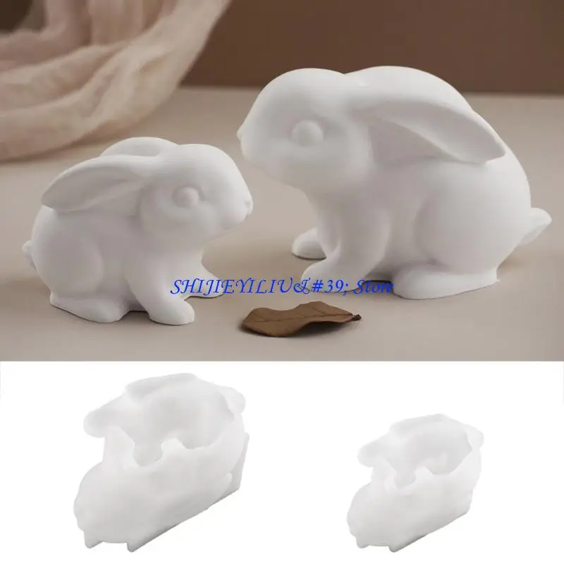 E21F Nonstick Easy Cleaning Rabbit Shaped Mold Silicone Texture Perfect for Crafting