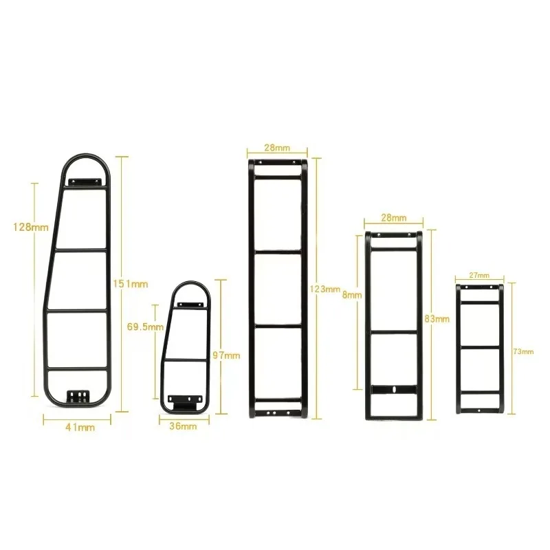 RCDream tail ladder side ladder is suitable for 1/10 1/8 simulation climbing car TRX4 SCX10 Wrangler VP YK4083 MK07